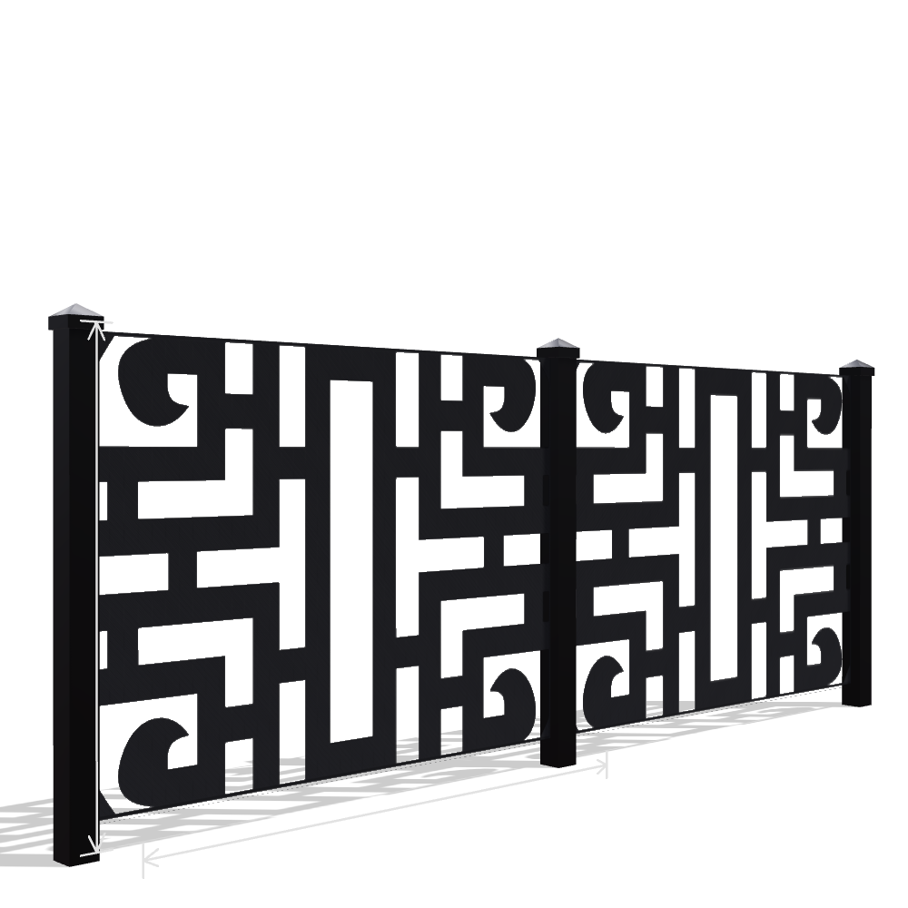 Panou Gard Metalic Model 037 — Tablă Decupată CNC Laser