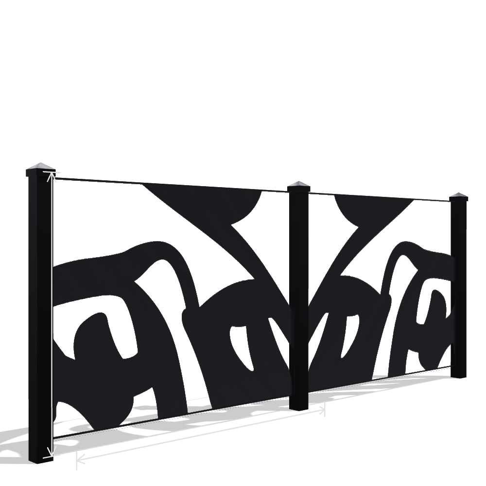 Panou Gard Metalic Model 041 — Tablă Decupată CNC Laser
