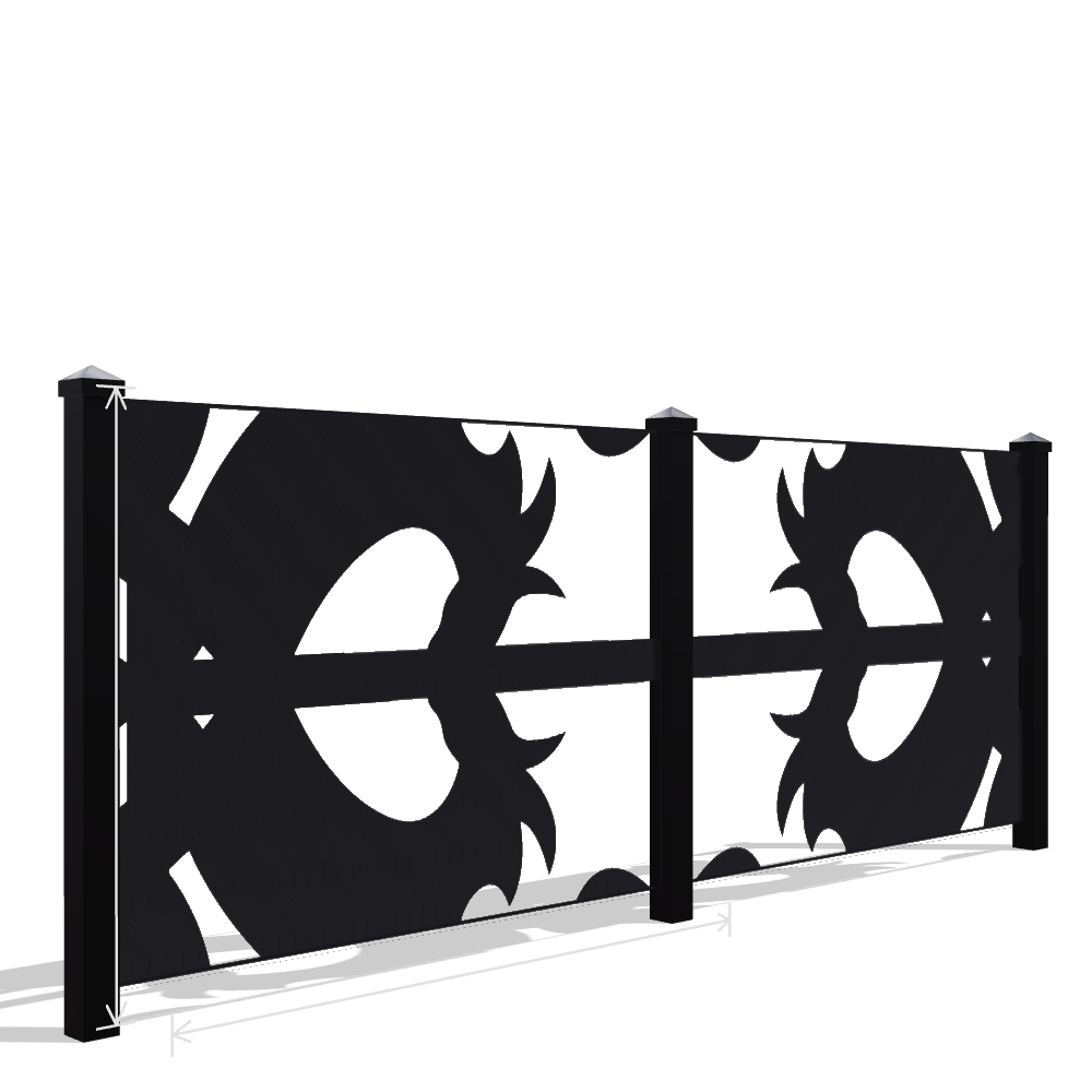 Panou Gard Metalic Model 048 — Tablă Decupată CNC Laser