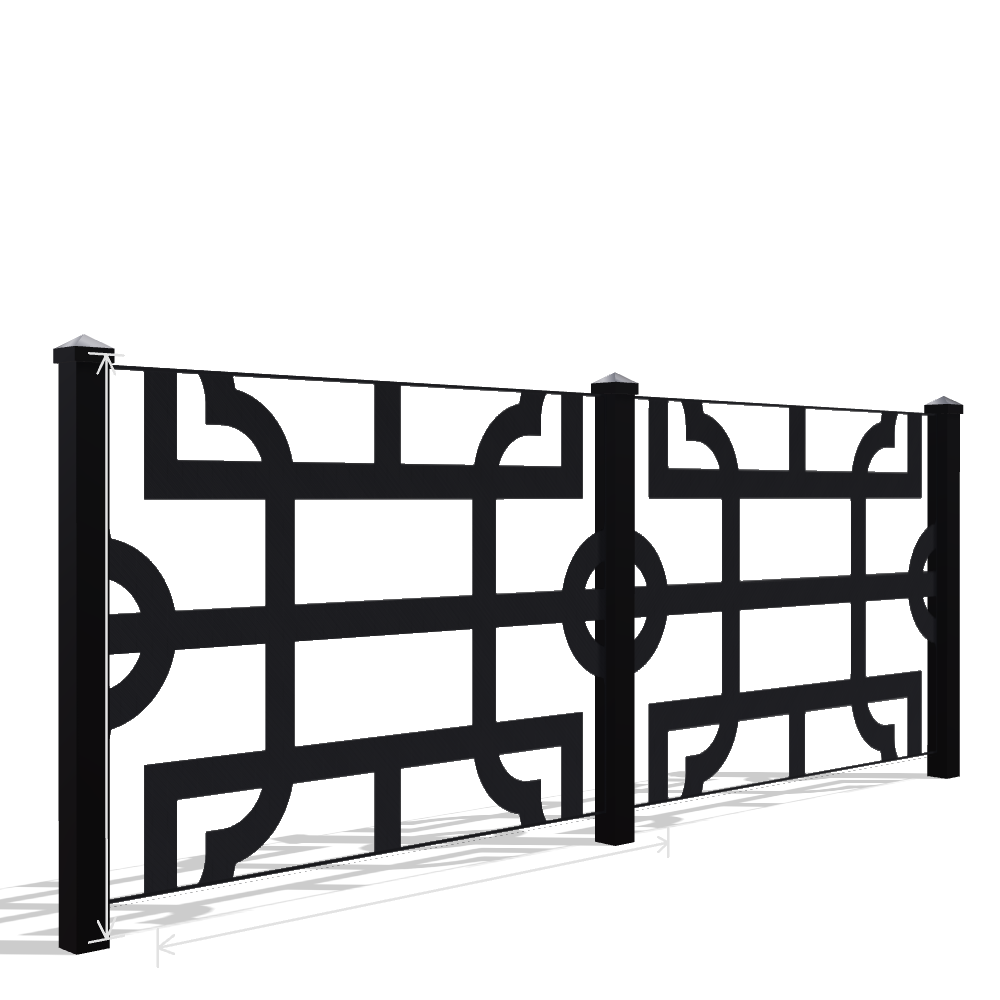 Panou Gard Metalic Model 085 — Tablă Decupată CNC Laser