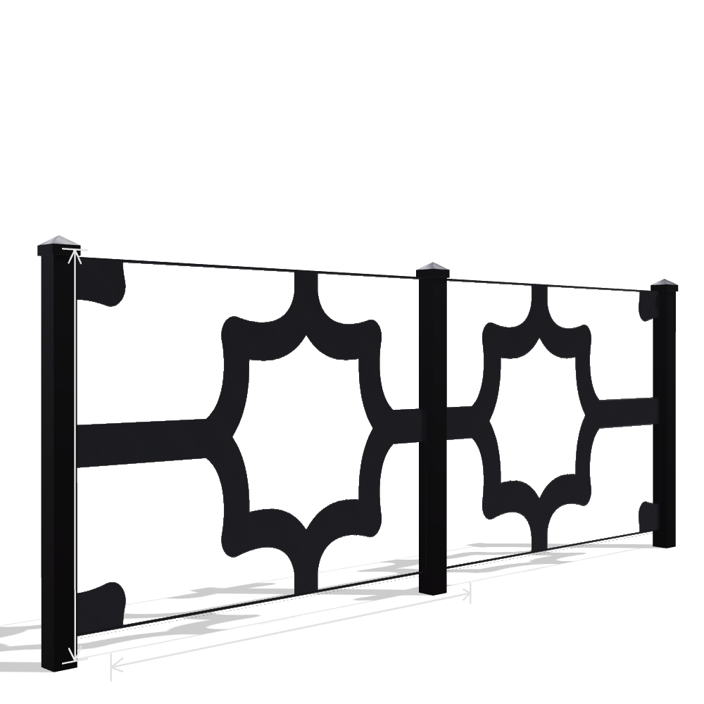 Panou Gard Metalic Model 096 — Tablă Decupată CNC Laser