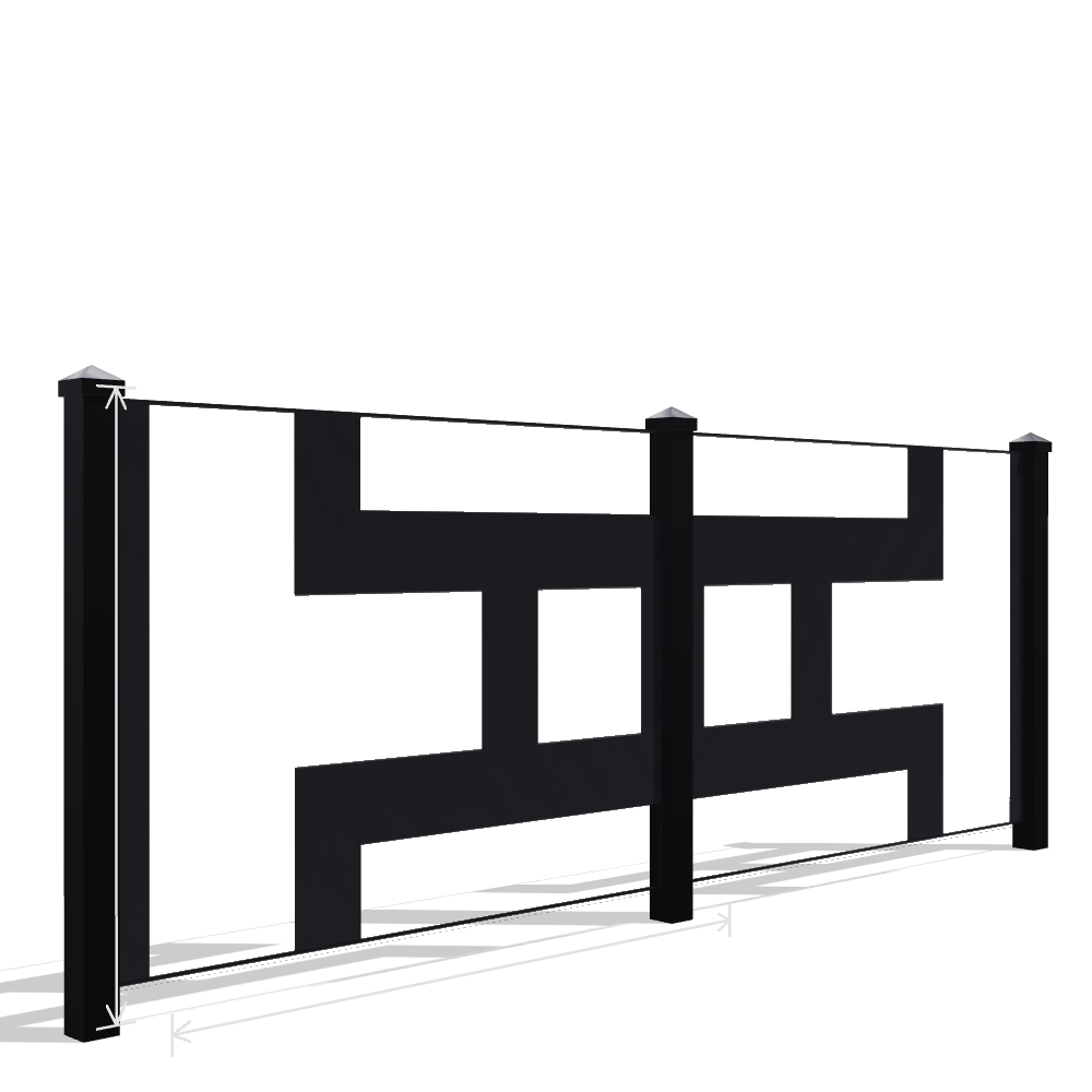 Panou Gard Metalic Model 123 — Tablă Decupată CNC Laser