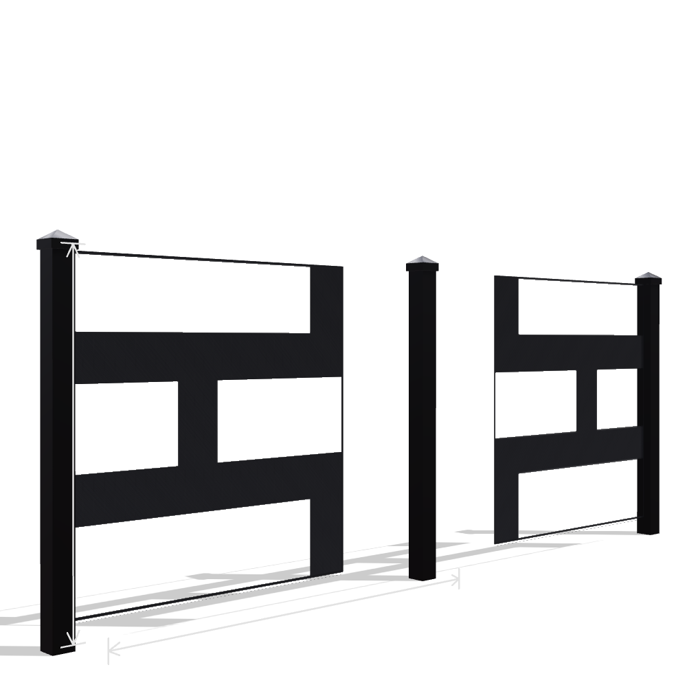 Panou Gard Metalic Model 134 — Tablă Decupată CNC Laser