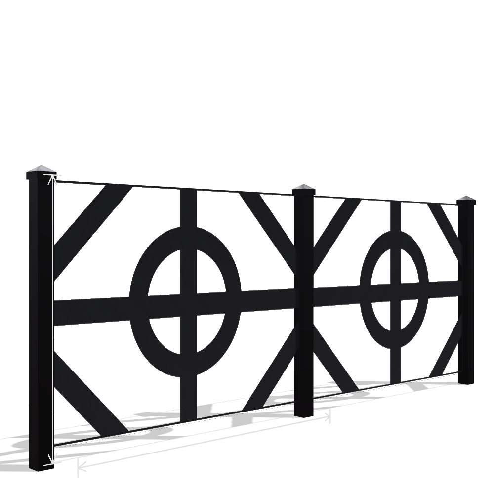 Panou Gard Metalic Model 147 — Tablă Decupată CNC Laser