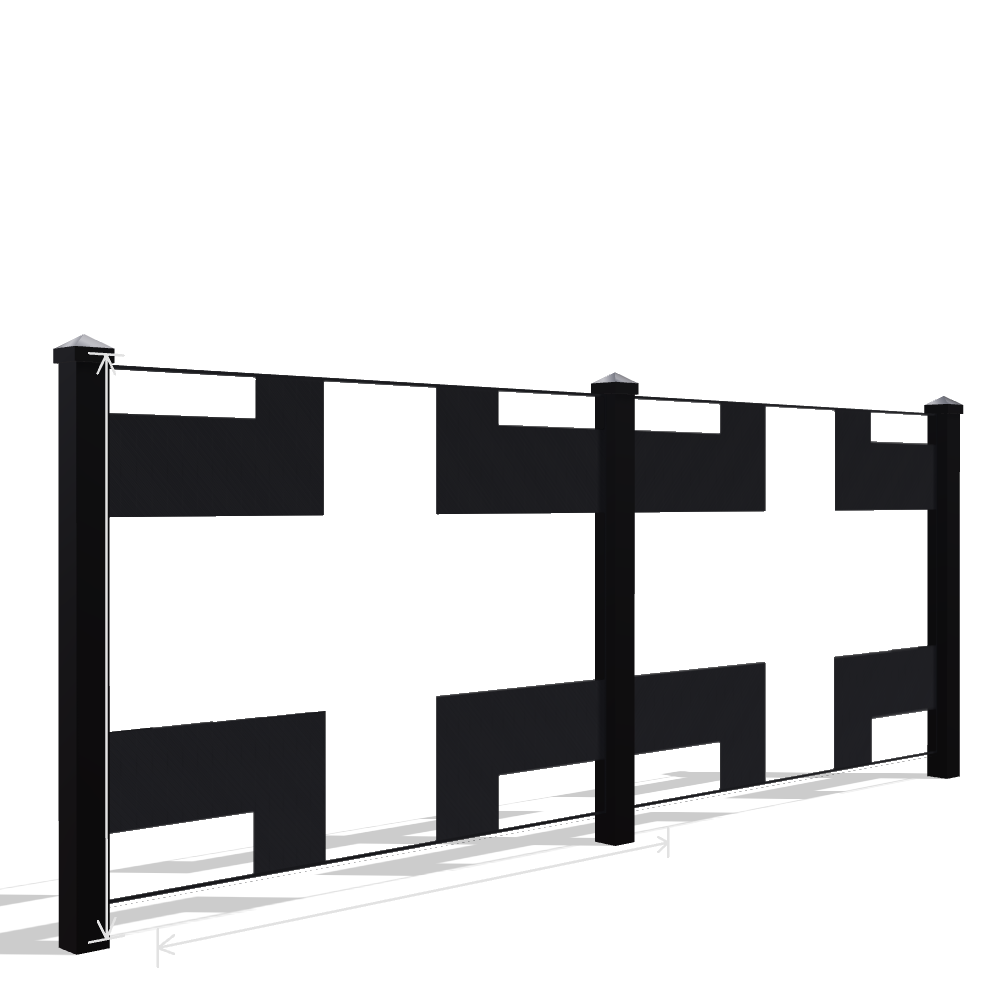Panou Gard Metalic Model 153 — Tablă Decupată CNC Laser
